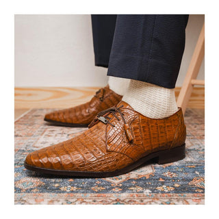 Marco Di Milano Lacio Men's Shoes Bay Apache Exotic Crocodile Derby (MDM1019)