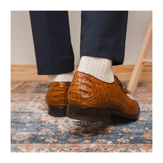 Marco Di Milano Lacio Men's Shoes Bay Apache Exotic Crocodile Derby (MDM1019)