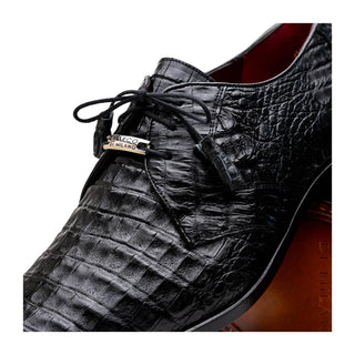 Marco Di Milano Lacio Men's Shoes Black Exotic Crocodile Derby (MDM1019)