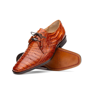 Marco Di Milano Lacio Men's Shoes Brandy Exotic Crocodile Derby (MDM1019)