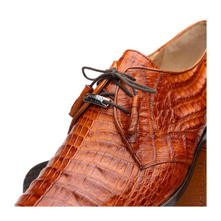 Marco Di Milano Lacio Men's Shoes Brandy Exotic Crocodile Derby (MDM1019)