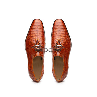 Marco Di Milano Lacio Men's Shoes Brandy Exotic Crocodile Derby (MDM1019)
