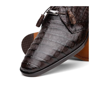 Marco Di Milano Lacio Men's Shoes Brown Exotic Crocodile Derby (MDM1019)