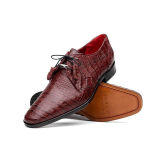 Marco Di Milano Lacio Men's Shoes Wine Exotic Crocodile Derby (MDM1019)