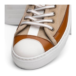 Zelli Italia Lando Men's Shoes Taupe Suede & Calf-Skin Leather Sneaker (ZEL1052)