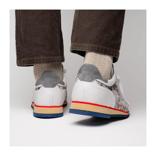 Zelli Italia Leo Men's Shoes Gray Multi Goat-Skin Suede Sneaker (ZEL1060)