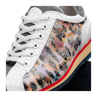 Zelli Italia Leo Men's Shoes Gray Multi Goat-Skin Suede Sneaker (ZEL1060)