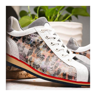 Zelli Italia Leo Men's Shoes Gray Multi Goat-Skin Suede Sneaker (ZEL1060)