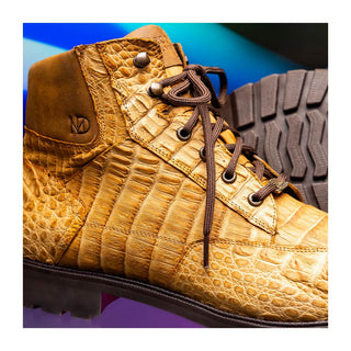Marco Di Milano Leoni Men's Shoes Orix Genuine Caiman Crocodile Rugged Boots (MDM1089)