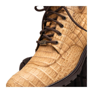 Marco Di Milano Leoni Men's Shoes Orix Genuine Caiman Crocodile Rugged Boots (MDM1089)