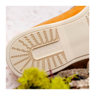 Zelli Italia Livorno Men's Shoes Cognac Goat-Skin Suede Slip-On Loafer (ZEL1030)