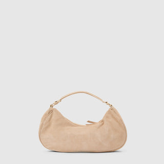 Aquatalia Luna leather crescent bag in Sand - view 1