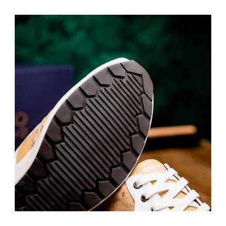 Marco Di Milano Lyon II Men's Shoes Orix & White Calf-Skin / Ostrich Leg Casual Sneakers (MDM1067)