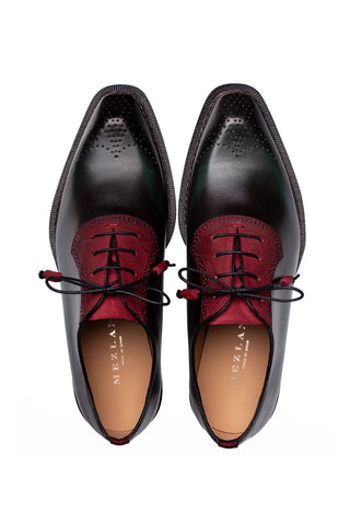 Mezlan Bretton Suede & Leather Oxford
