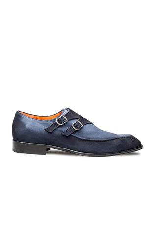 Mezlan Cascade Suede Double Monk-Strap