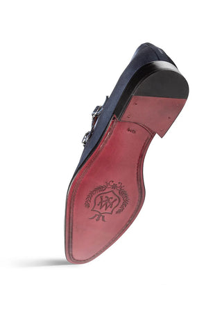 Mezlan Cascade Suede Double Monk-Strap