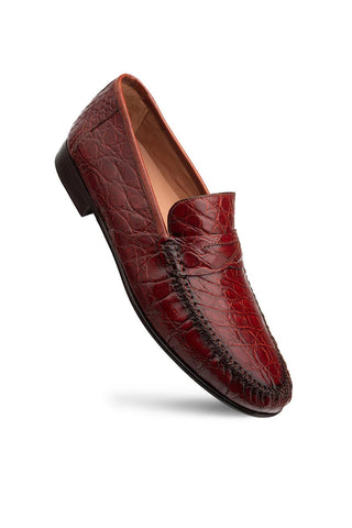 Mezlan Armano Crocodile Penny Loafer
