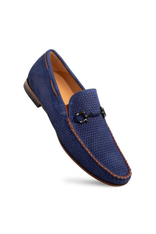 Mezlan Tarraco Perforated Suede Moccasin - view 2