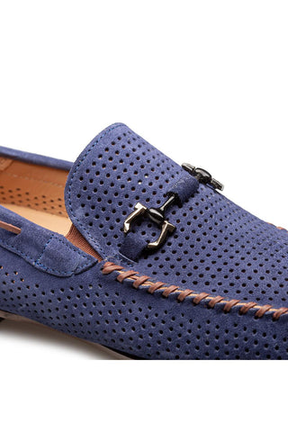 Mezlan Tarraco Perforated Suede Moccasin - view 4