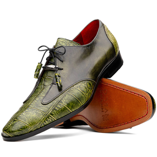 Marco Di Milano Anzio Green Exotic Alligator /  Calfskin Leather Derby (MDM1037)