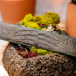 Marco Di Milano Riccardo Men's Rustic Olive Genuine Crocodile Belts (MDMB1050)