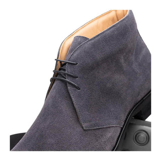 Zelli Italia Marco Men's Shoes Gray Calf-Skin Suede Chukka Boot (ZEL1067)