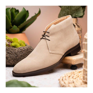 Zelli Italia Marco Men's Shoes Sand Calf-Skin Suede Chukka Boot (ZEL1067)