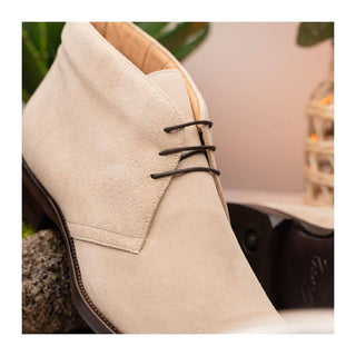 Zelli Italia Marco Men's Shoes Sand Calf-Skin Suede Chukka Boot (ZEL1067)