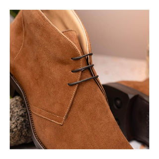 Zelli Italia Marco Men's Shoes Tobacco Calf-Skin Suede Chukka Boot (ZEL1067)