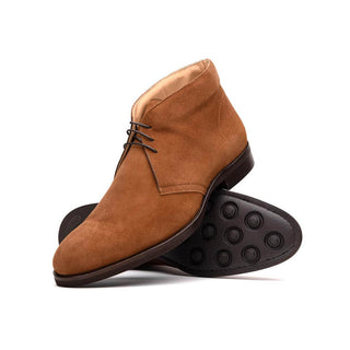 Zelli Italia Marco Men's Shoes Tobacco Calf-Skin Suede Chukka Boot (ZEL1067)