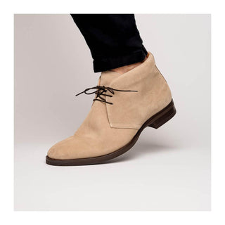 Zelli Italia Marco Men's Shoes Sand Calf-Skin Suede Chukka Boot (ZEL1067)