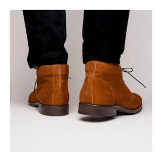 Zelli Italia Marco Men's Shoes Tobacco Calf-Skin Suede Chukka Boot (ZEL1067)
