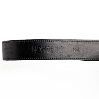 Marco Di Milano Marlboro Men’s Black Genuine Hornback Crocodile Skin Belt (MDMB1047)
