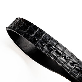 Marco Di Milano Marlboro Men’s Black Genuine Hornback Crocodile Skin Belt (MDMB1047)