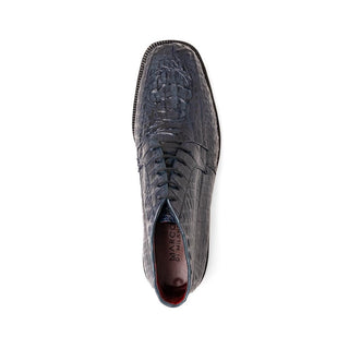 Marco Di Milano Martinelli Men's Shoes Navy Exotic Crocodile Chukka Boots (MDM1189)