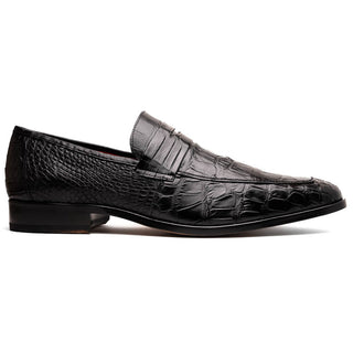 Marco Di Milano Matteo Men's Shoes Genuine Alligator Dress Penny Loafers (MDM1182)