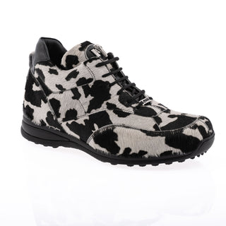 Mauri 8498/4 Black and White pony hair and calfskin high-top sneaker