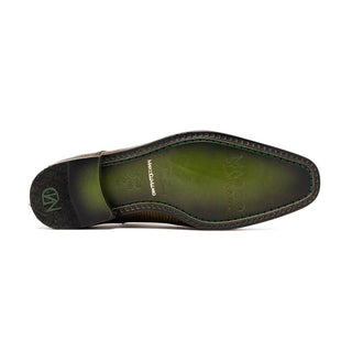 Marco Di Milano Merida Men's Shoes Olive Lizard & Caiman Crocodile Derby (MDM1132)