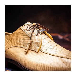 Marco Di Milano Merida Men's Shoes Orix Lizard & Caiman Crocodile Derby (MDM1132)