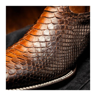 Marco Di Milano Missouri Men's Shoes Lisboa Exotic Python Skin Cowboy Boot (MDM1244)