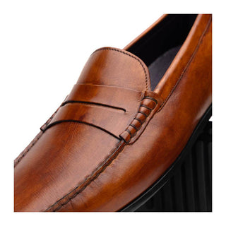 Zelli Italia Monza Men's Shoes Cognac Calf-Skin Leather Driver (ZEL1046)