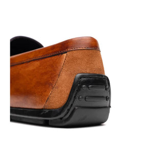 Zelli Italia Monza Men's Shoes Cognac Calf-Skin Leather Driver (ZEL1046)