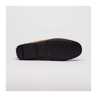 Zelli Italia Monza Men's Shoes Cognac Calf-Skin Suede & Crocodile Skin Driver (ZEL1044)