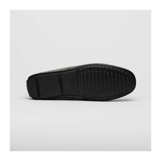 Zelli Italia Monza Men's Shoes Gray Calf-Skin Suede & Crocodile Skin Driver (ZEL1044)