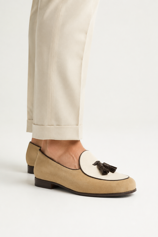 Ambrogio Perugia Suede Belgian Loafer