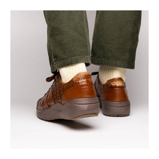 Marco Di Milano Nino Men's Shoes Bay Apache Genuine Caiman Crocodile Fashion Sneaker (MDM1107)