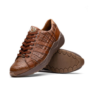 Marco Di Milano Nino Men's Shoes Bay Apache Genuine Caiman Crocodile Fashion Sneaker (MDM1107)