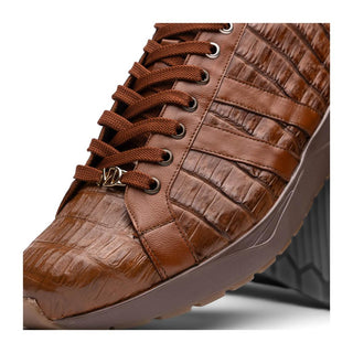 Marco Di Milano Nino Men's Shoes Bay Apache Genuine Caiman Crocodile Fashion Sneaker (MDM1107)