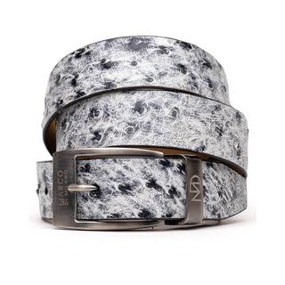 Marco Di Milano Domenico Men's Newspaper Genuine Ostrich Skin Belts (MDMB1047)