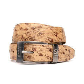 Marco Di Milano Domenico Men's Antique Orix Genuine Ostrich Skin Belts (MDMB1047)